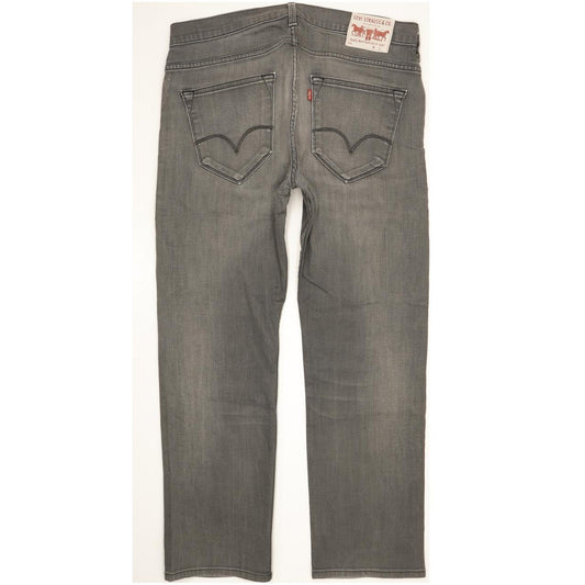 Levi's 504 Men Grey Straight Regular Stretch Jeans W34 L28