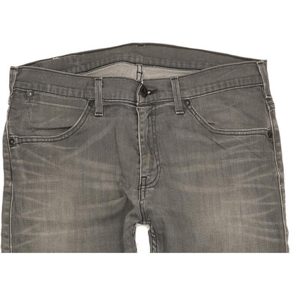 Levi's 504 Men Grey Straight Regular Stretch Jeans W34 L28
