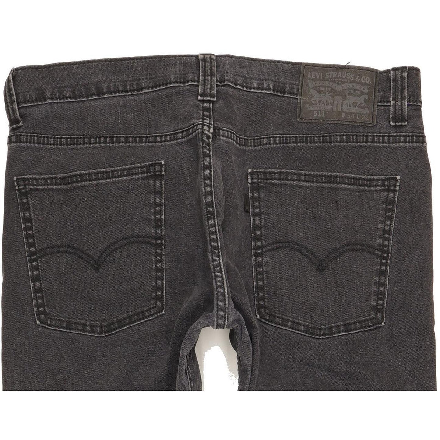 Levi's 511 Men Charcoal Straight Slim Stretch Jeans W34 L31