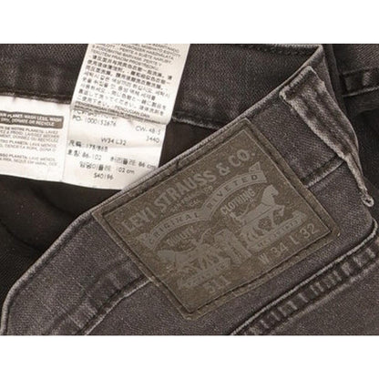 Levi's 511 Men Charcoal Straight Slim Stretch Jeans W34 L31