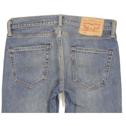 Levi's 511 Men Blue Straight Slim Stretch Jeans W30 L30
