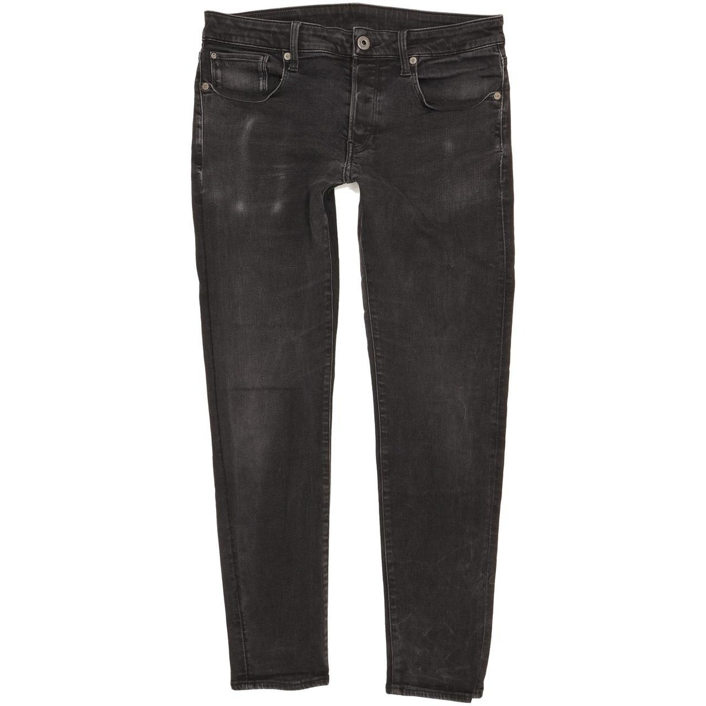 G-Star 3301 Men Black Straight Slim Stretch Jeans W32 L32