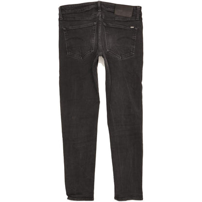 G-Star 3301 Men Black Straight Slim Stretch Jeans W32 L32