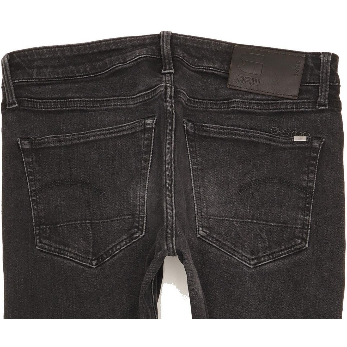 G-Star 3301 Men Black Straight Slim Stretch Jeans W32 L32