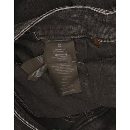 G-Star 3301 Men Black Straight Slim Stretch Jeans W32 L32