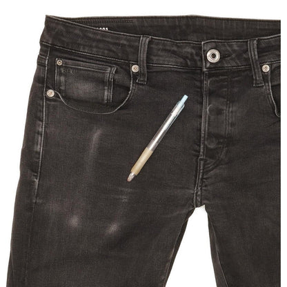 G-Star 3301 Men Black Straight Slim Stretch Jeans W32 L32