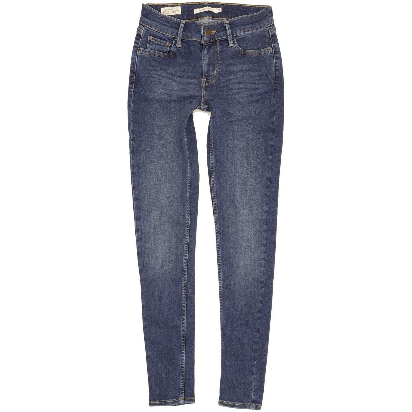Levi's 710 Super Women Blue Skinny Slim Stretch Jeans W25 L28