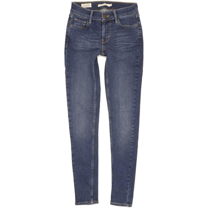 Levi's 710 Super Women Blue Skinny Slim Stretch Jeans W25 L28