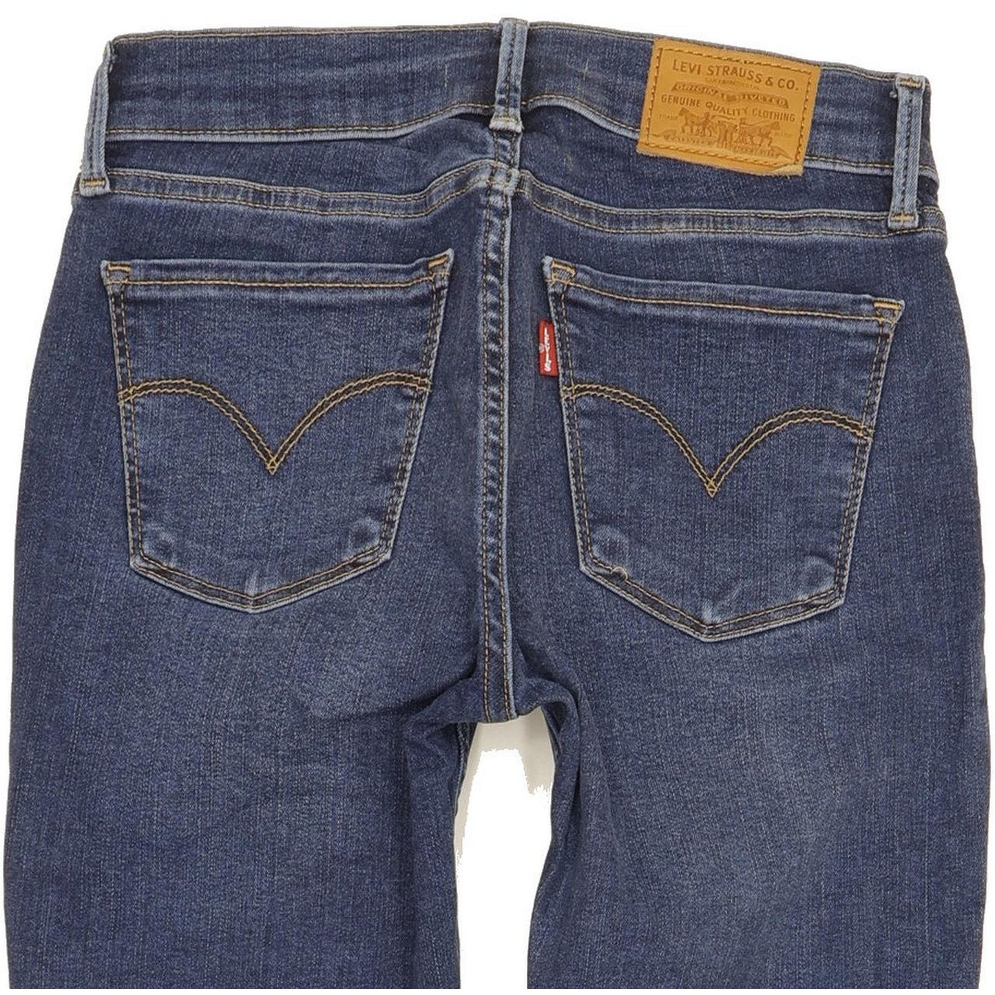 Levi's 710 Super Women Blue Skinny Slim Stretch Jeans W25 L28