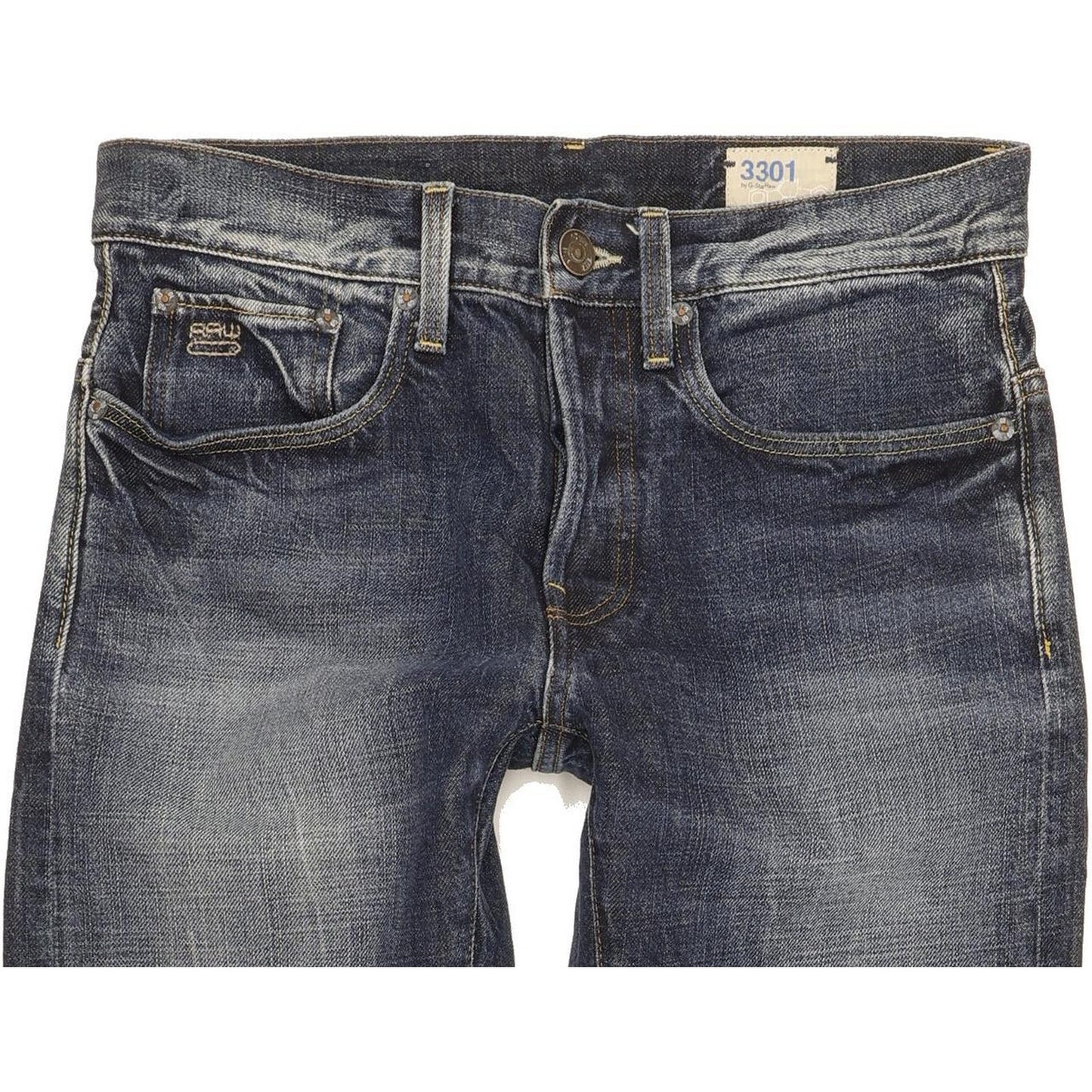 G-Star Men Blue Straight Regular Stretch Jeans W30 L29