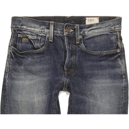 G-Star Men Blue Straight Regular Stretch Jeans W30 L29