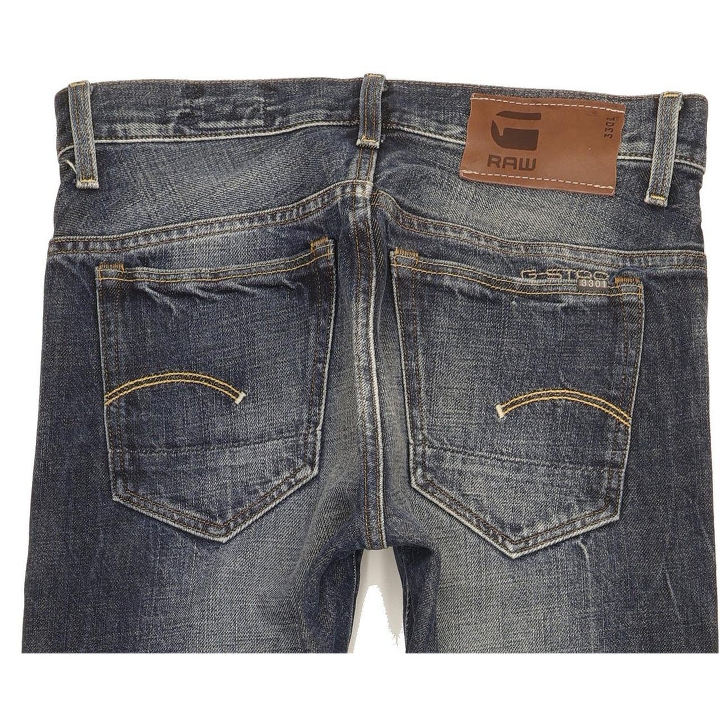 G-Star Men Blue Straight Regular Stretch Jeans W30 L29