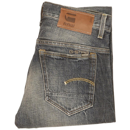 G-Star Men Blue Straight Regular Stretch Jeans W30 L29