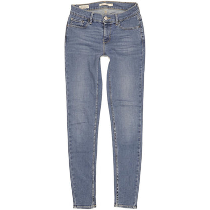 Levi's 710 Super Women Blue Skinny Slim Stretch Jeans W27 L30