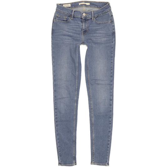 Levi's 710 Super Women Blue Skinny Slim Stretch Jeans W27 L30
