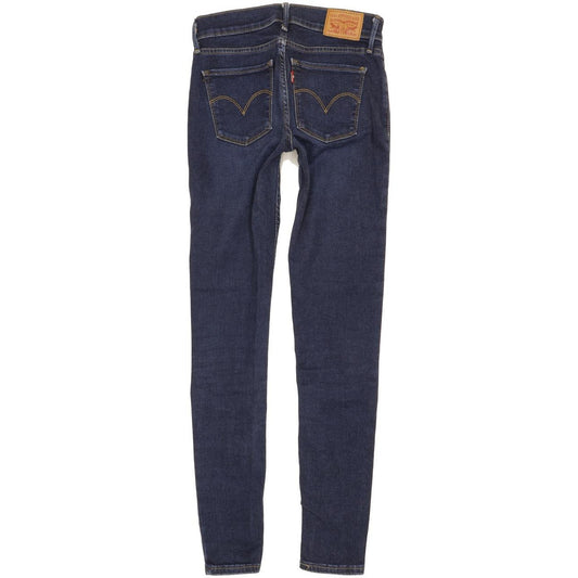 Levi's 710 Super Women Blue Skinny Slim Stretch Jeans W25 L29
