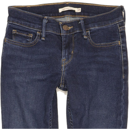 Levi's 710 Super Women Blue Skinny Slim Stretch Jeans W25 L29