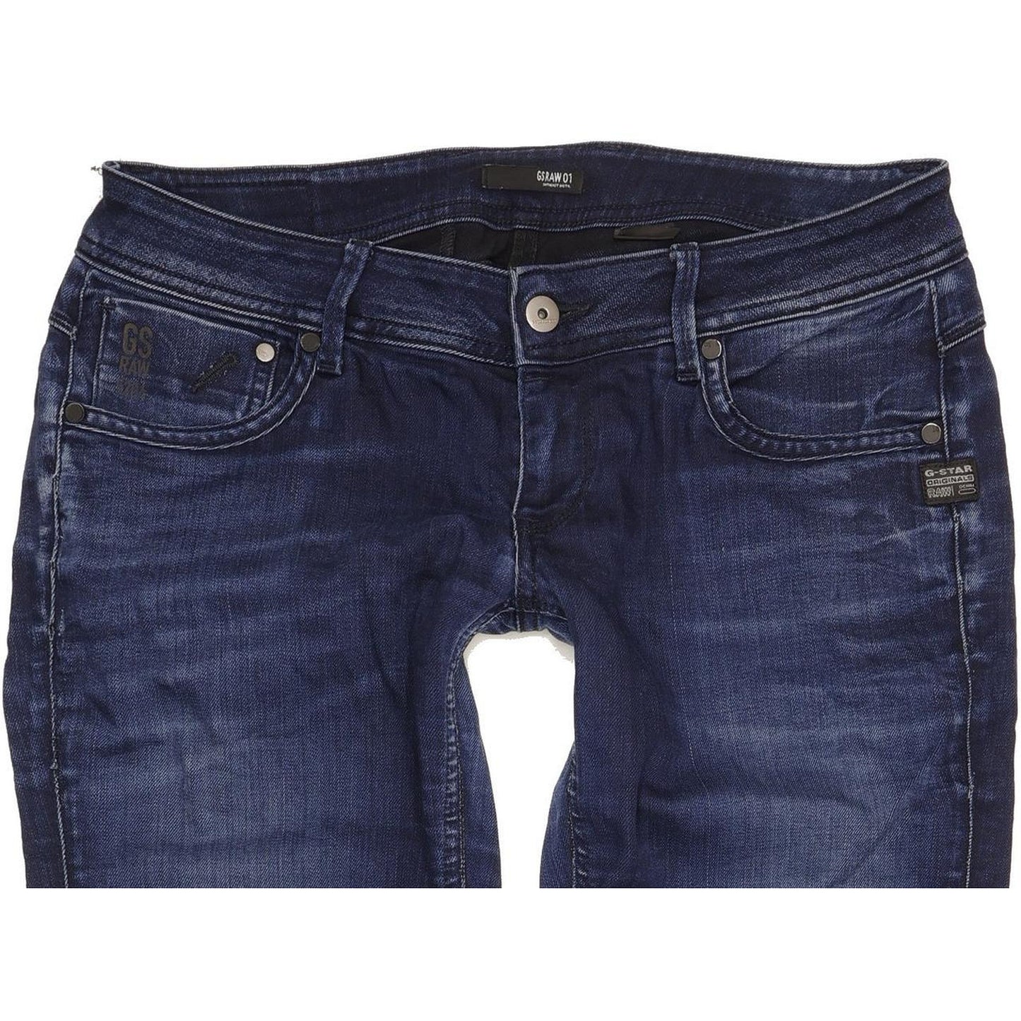 G-Star Attacc Women Blue Straight Slim Stretch Jeans W31 L30