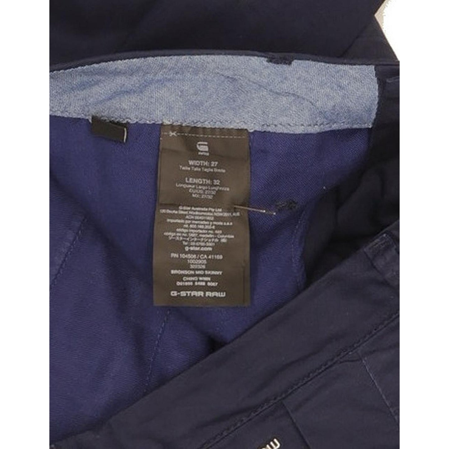 G-Star Bronson Women Navy Skinny Slim Chino Stretch Jeans W28 L29
