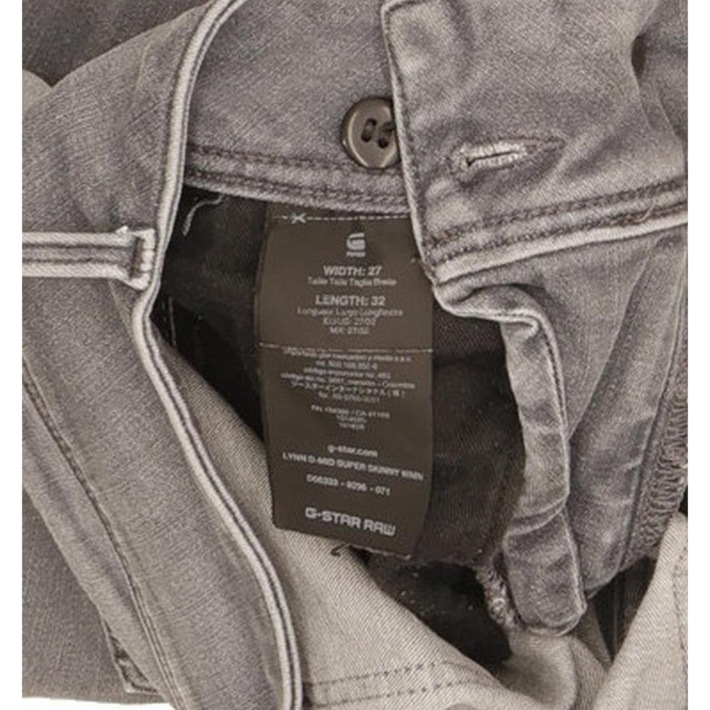 G-Star Lynn Women Grey Skinny Slim Stretch Jeans W27 L31