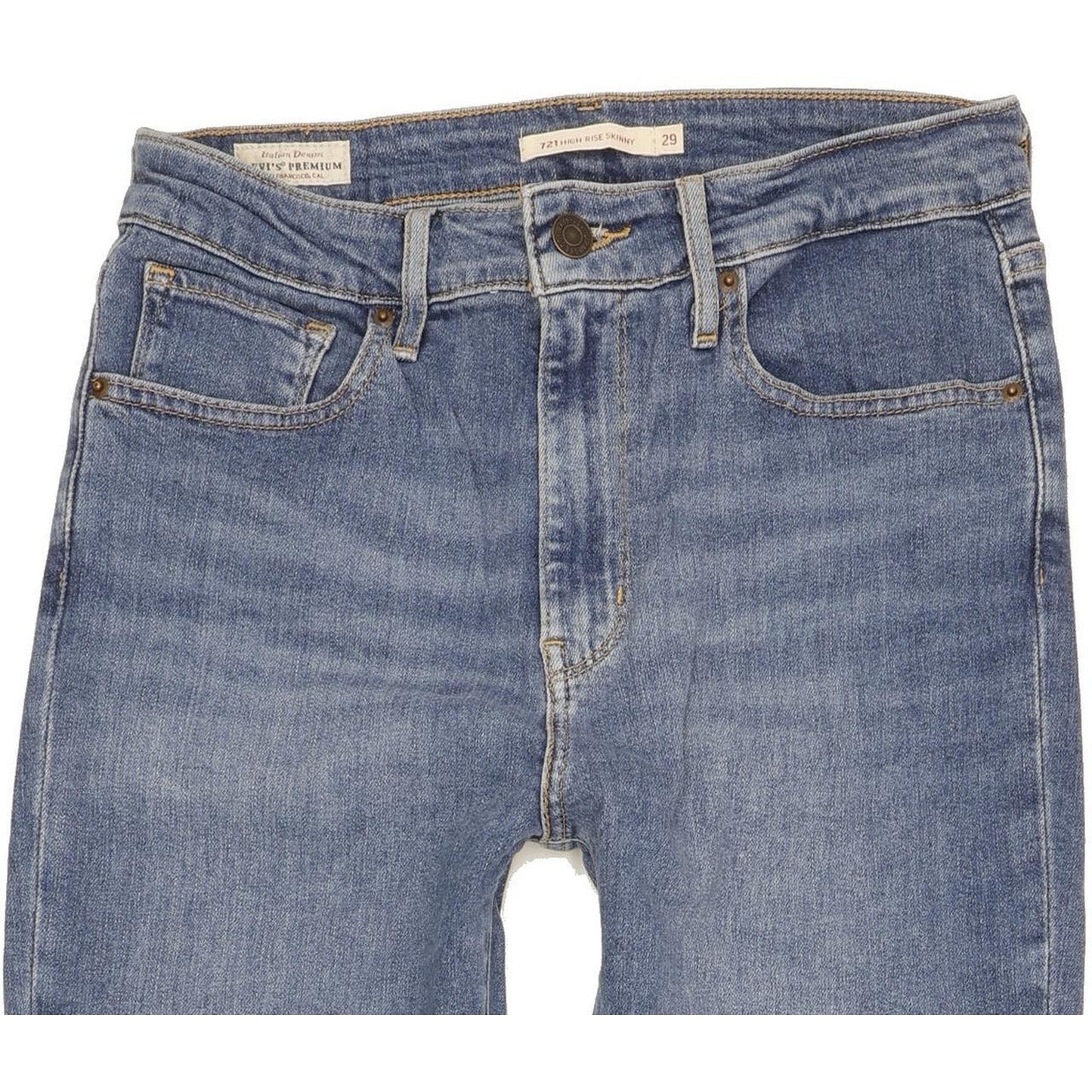 Levi's 721 Blue Skinny Slim Stretch Jeans High Waisted W29 L32