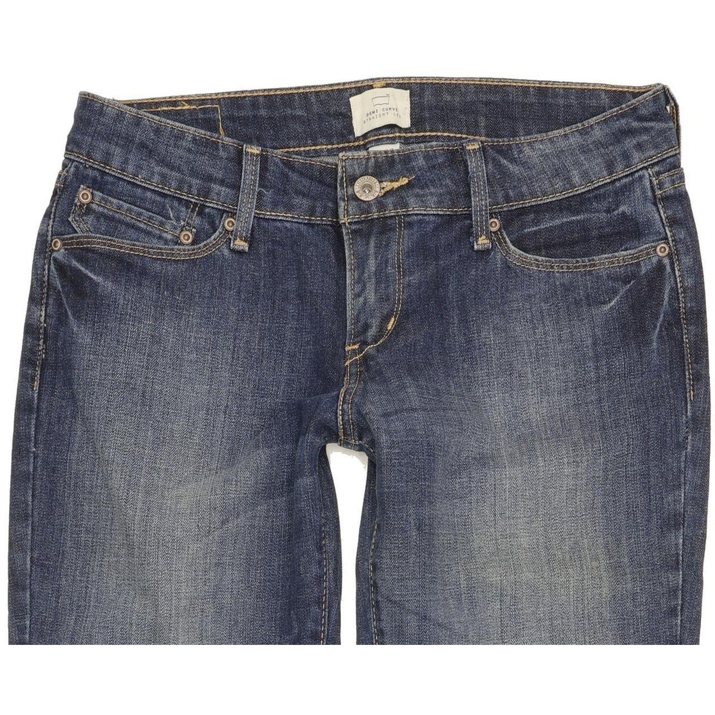 Levi's Demi Curve Women Blue Straight Slim Stretch Jeans W26 L31