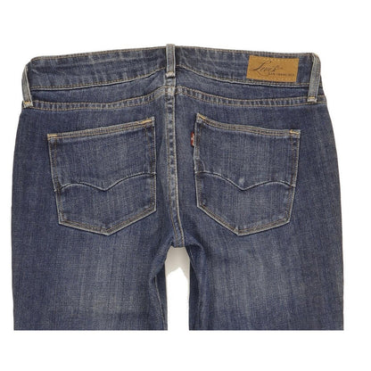 Levi's Demi Curve Women Blue Straight Slim Stretch Jeans W26 L31