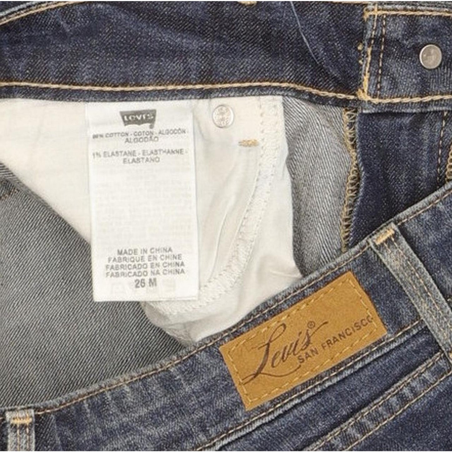 Levi's Demi Curve Women Blue Straight Slim Stretch Jeans W26 L31