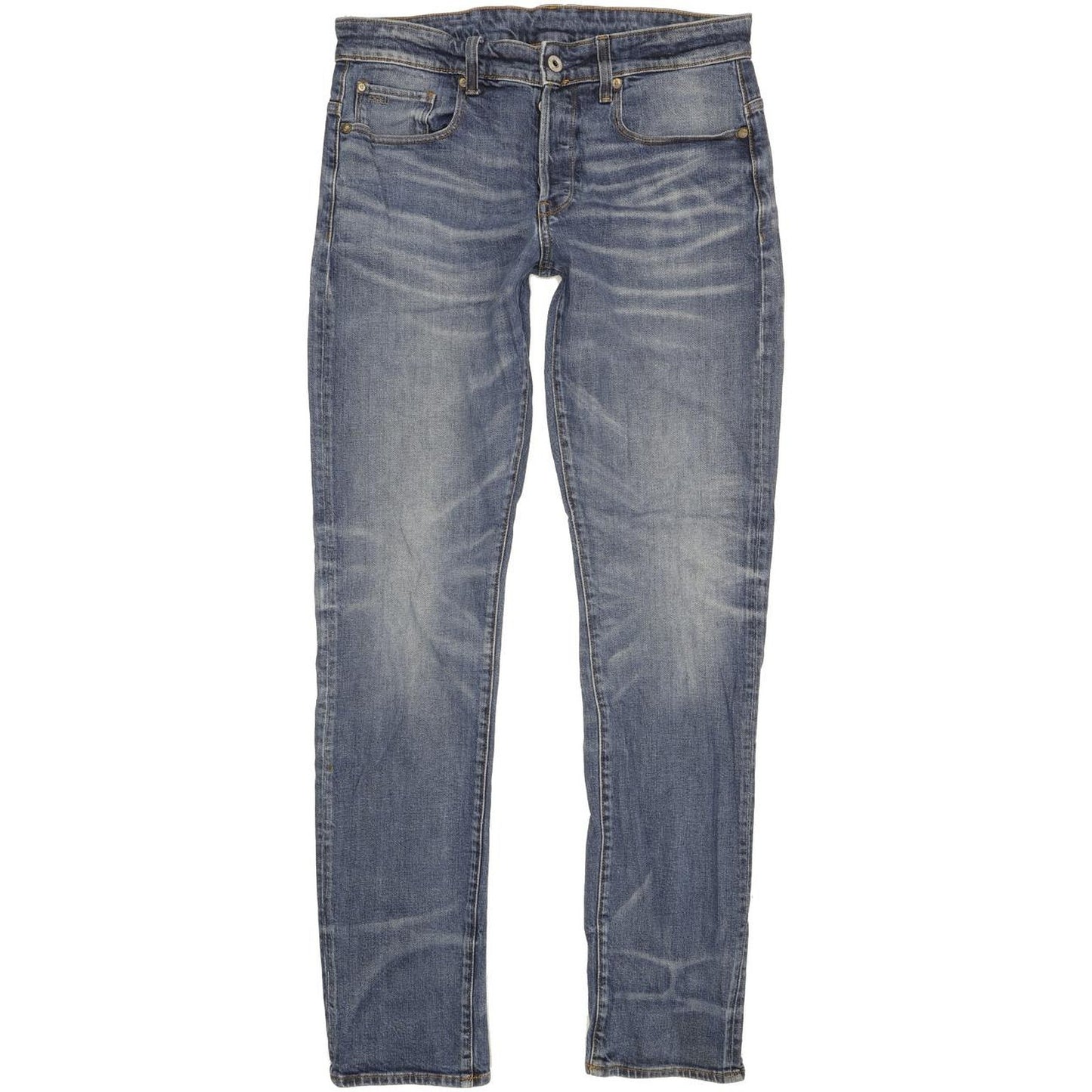 G-Star 3301 Men Blue Tapered Regular Stretch Jeans W31 L34