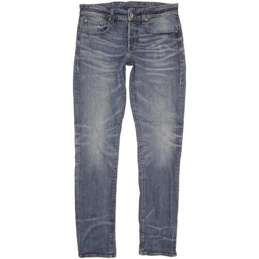 G-Star 3301 Men Blue Tapered Regular Stretch Jeans W31 L34