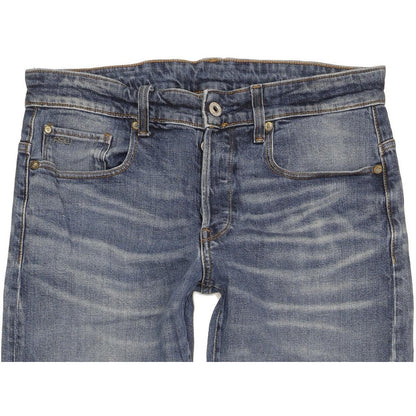G-Star 3301 Men Blue Tapered Regular Stretch Jeans W31 L34