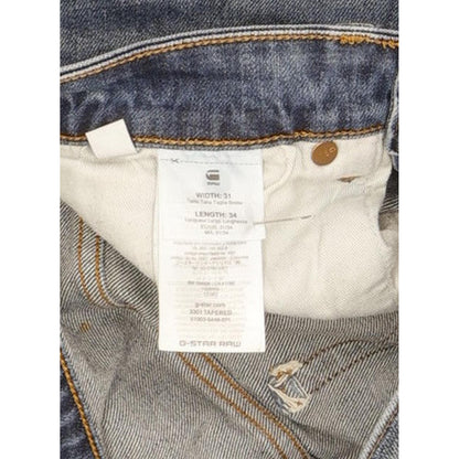 G-Star 3301 Men Blue Tapered Regular Stretch Jeans W31 L34