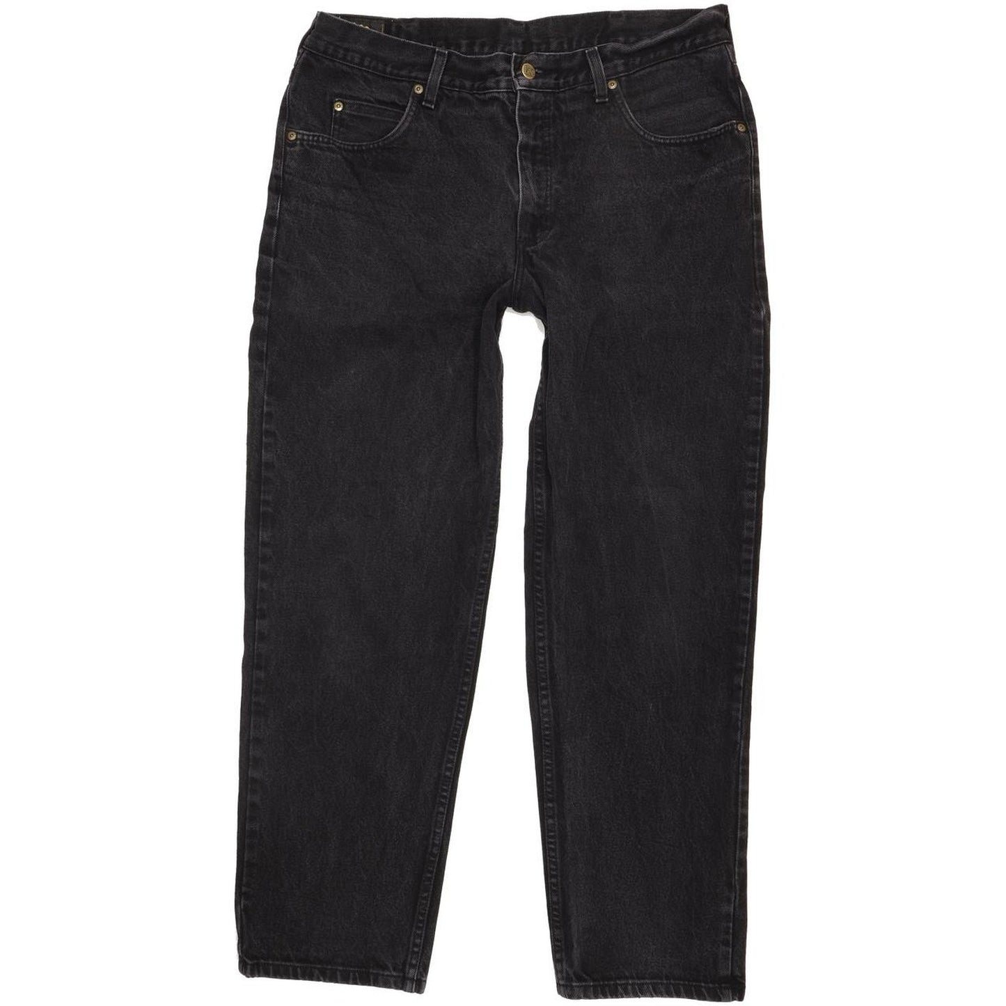 Lee Kansas Men Black Straight Regular Jeans W38 L30
