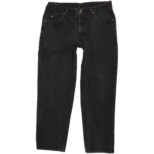 Lee Kansas Men Black Straight Regular Jeans W38 L30
