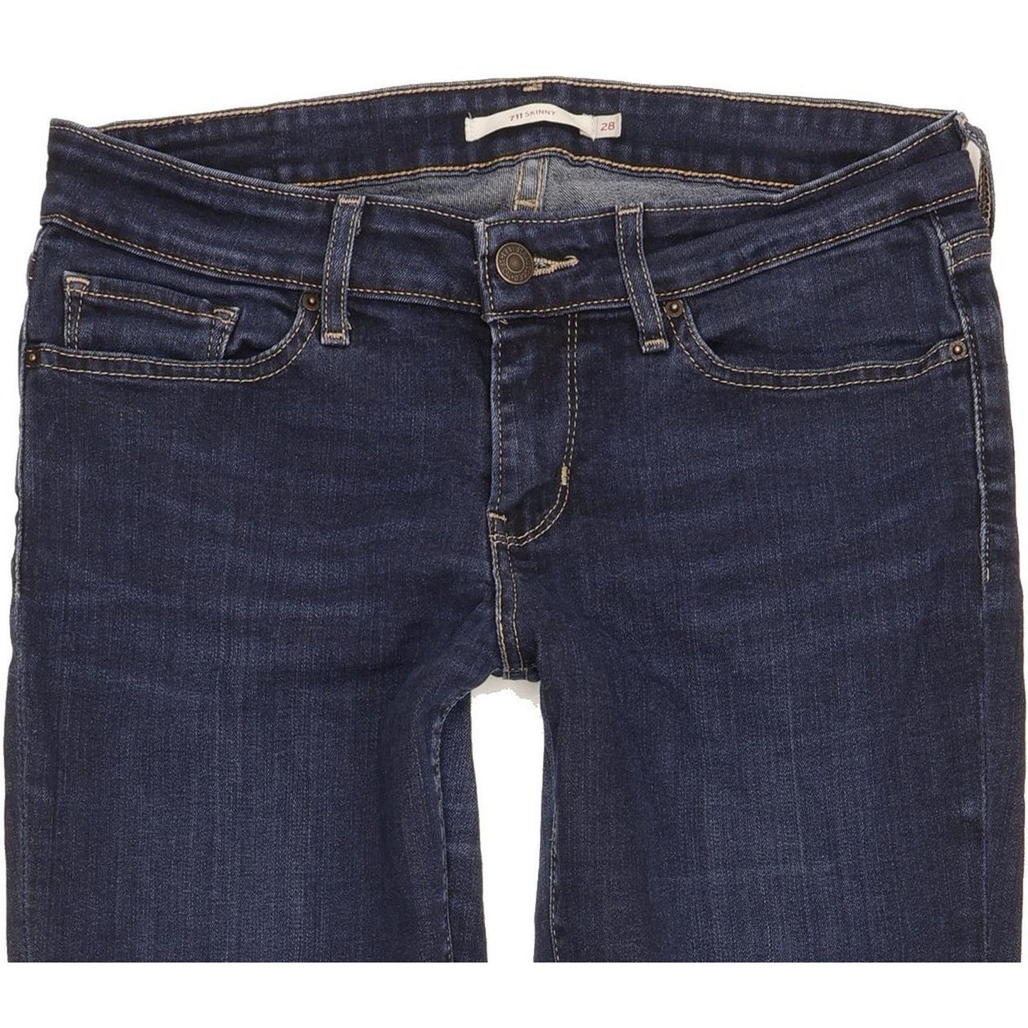 Levi's 711 Women Blue Skinny Slim Stretch Jeans W28 L32