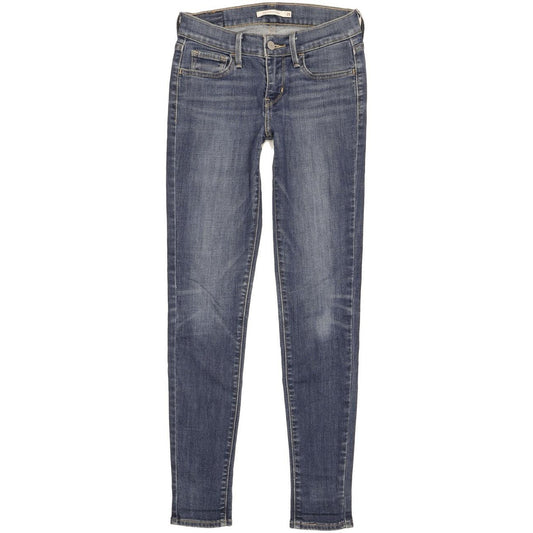 Levi's 710 Super Women Blue Skinny Slim Stretch Jeans W25 L30