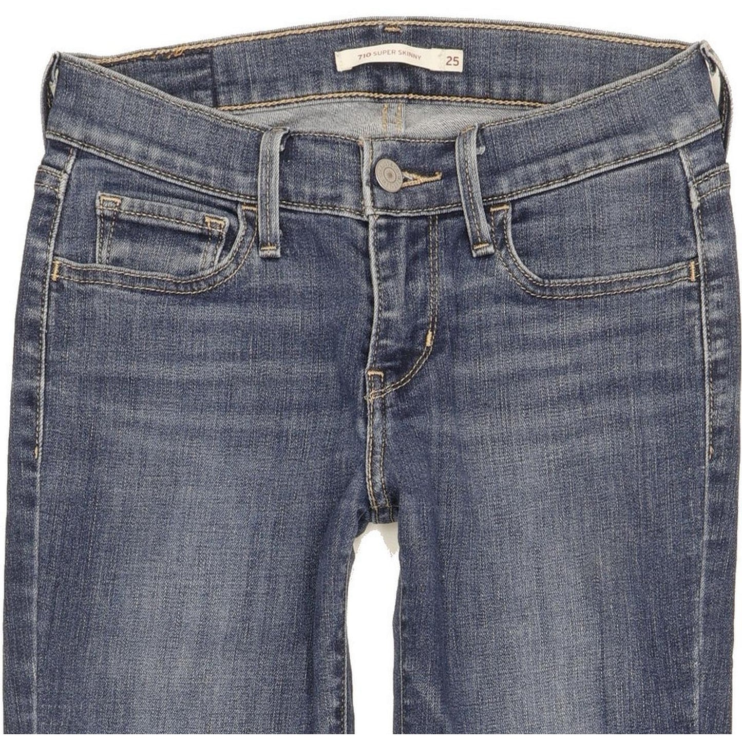 Levi's 710 Super Women Blue Skinny Slim Stretch Jeans W25 L30