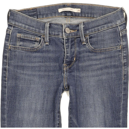 Levi's 710 Super Women Blue Skinny Slim Stretch Jeans W25 L30