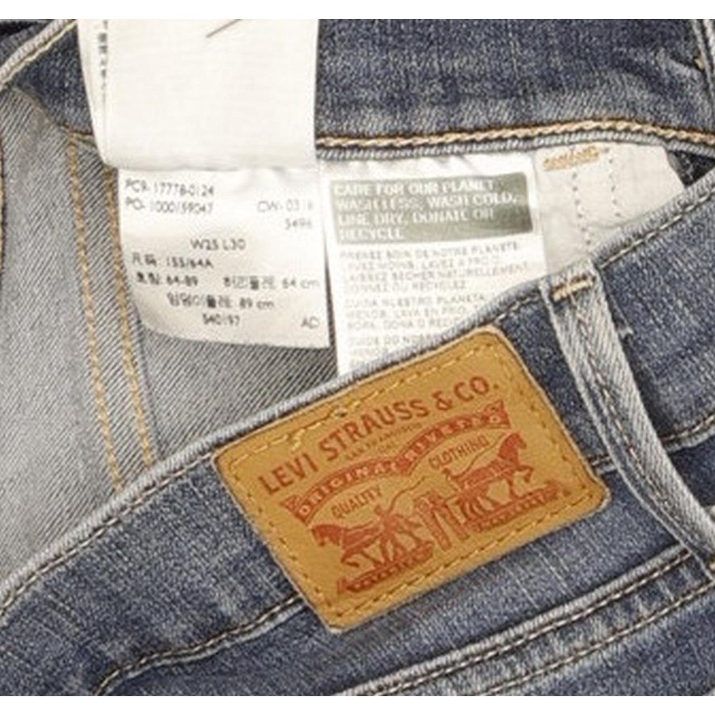Levi's 710 Super Women Blue Skinny Slim Stretch Jeans W25 L30