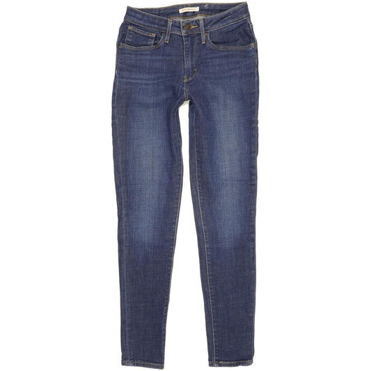 Levi's 721 Women Blue Skinny Slim Stretch Jeans W27 L30