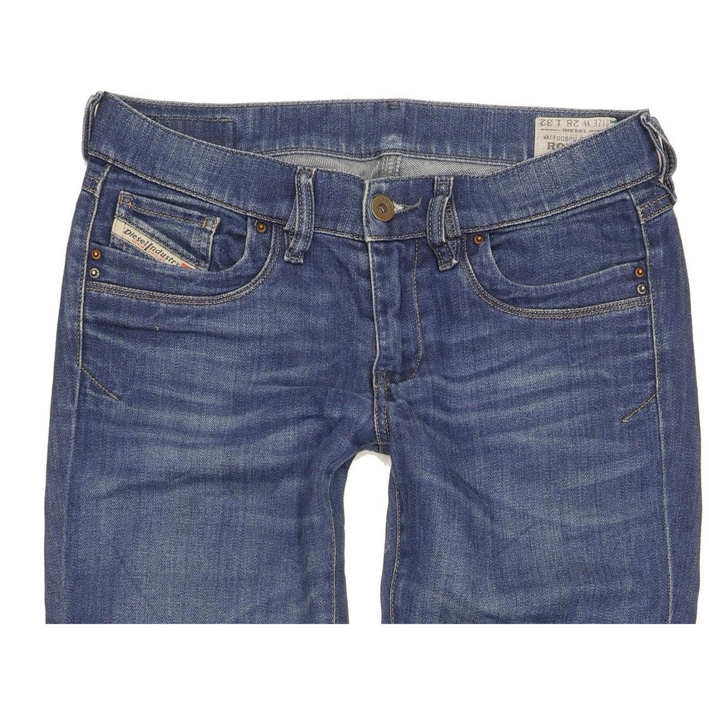 Diesel Ronhoir 008PU Women Blue Bootcut Regular Stretch Jeans W28 L32