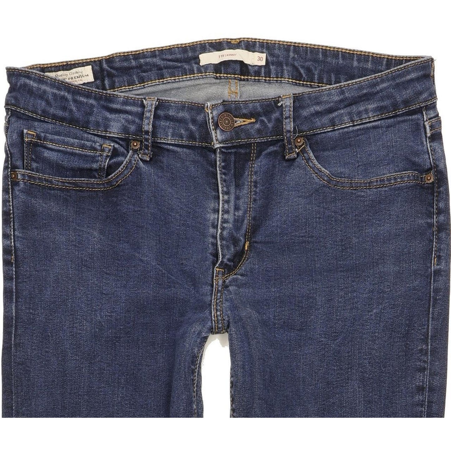 Levi's 711 Women Blue Skinny Slim Stretch Jeans W30 L31