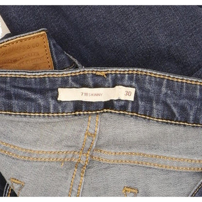 Levi's 711 Women Blue Skinny Slim Stretch Jeans W30 L31