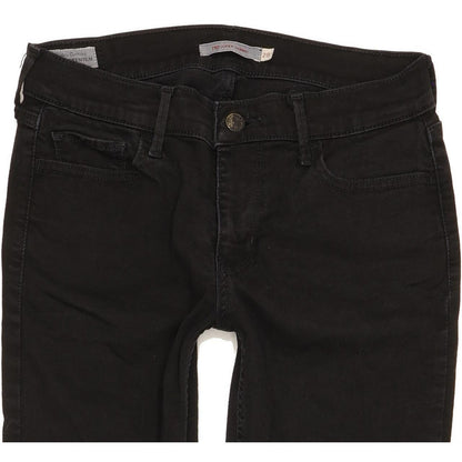 Levi's 710 Super Women Black Skinny Slim Stretch Jeans W29 L31