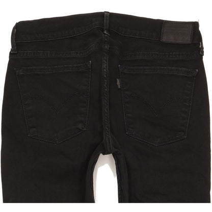 Levi's 710 Super Women Black Skinny Slim Stretch Jeans W29 L31