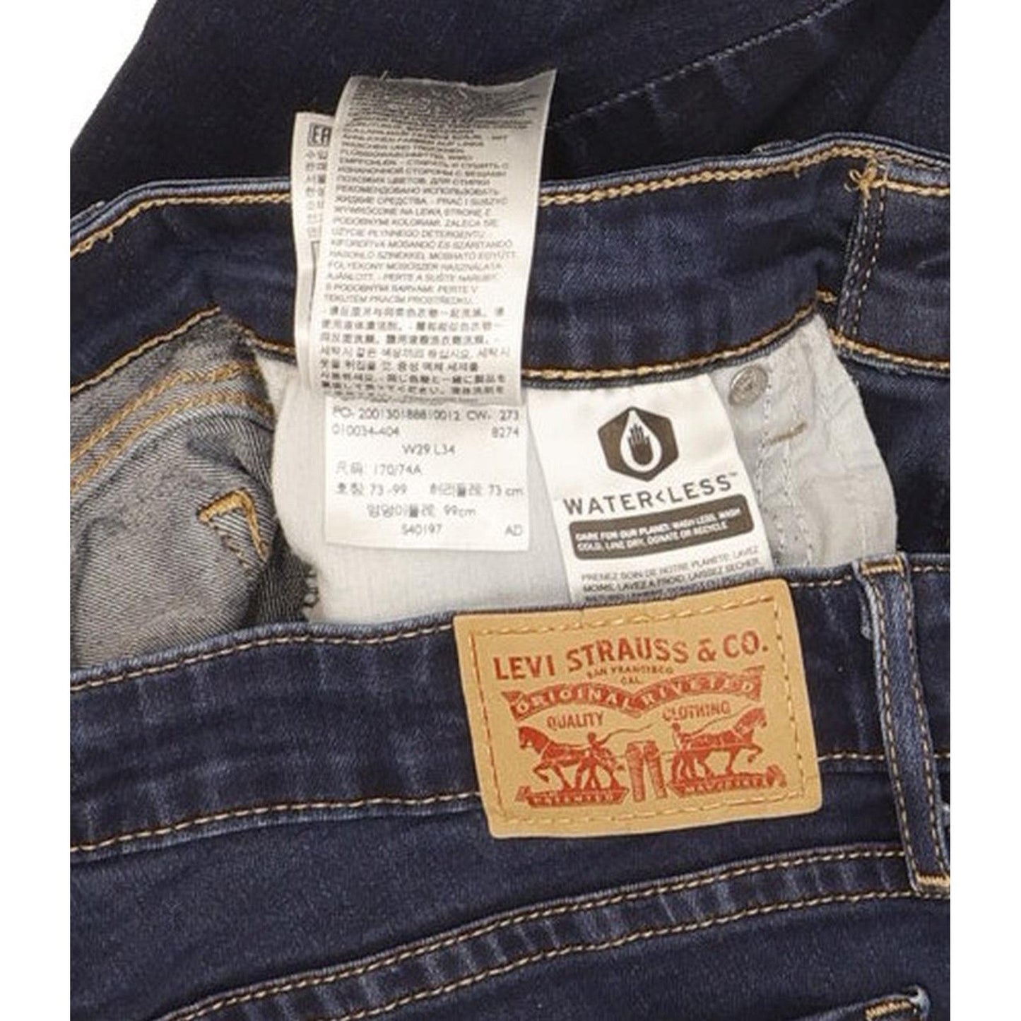 Levi's 711 Women Blue Skinny Slim Stretch Jeans W29 L34