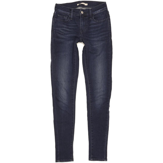 Levi's 710 Super Women Navy Skinny Slim Stretch Jeans W25 L30
