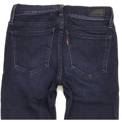 Levi's 710 Super Women Navy Skinny Slim Stretch Jeans W25 L30