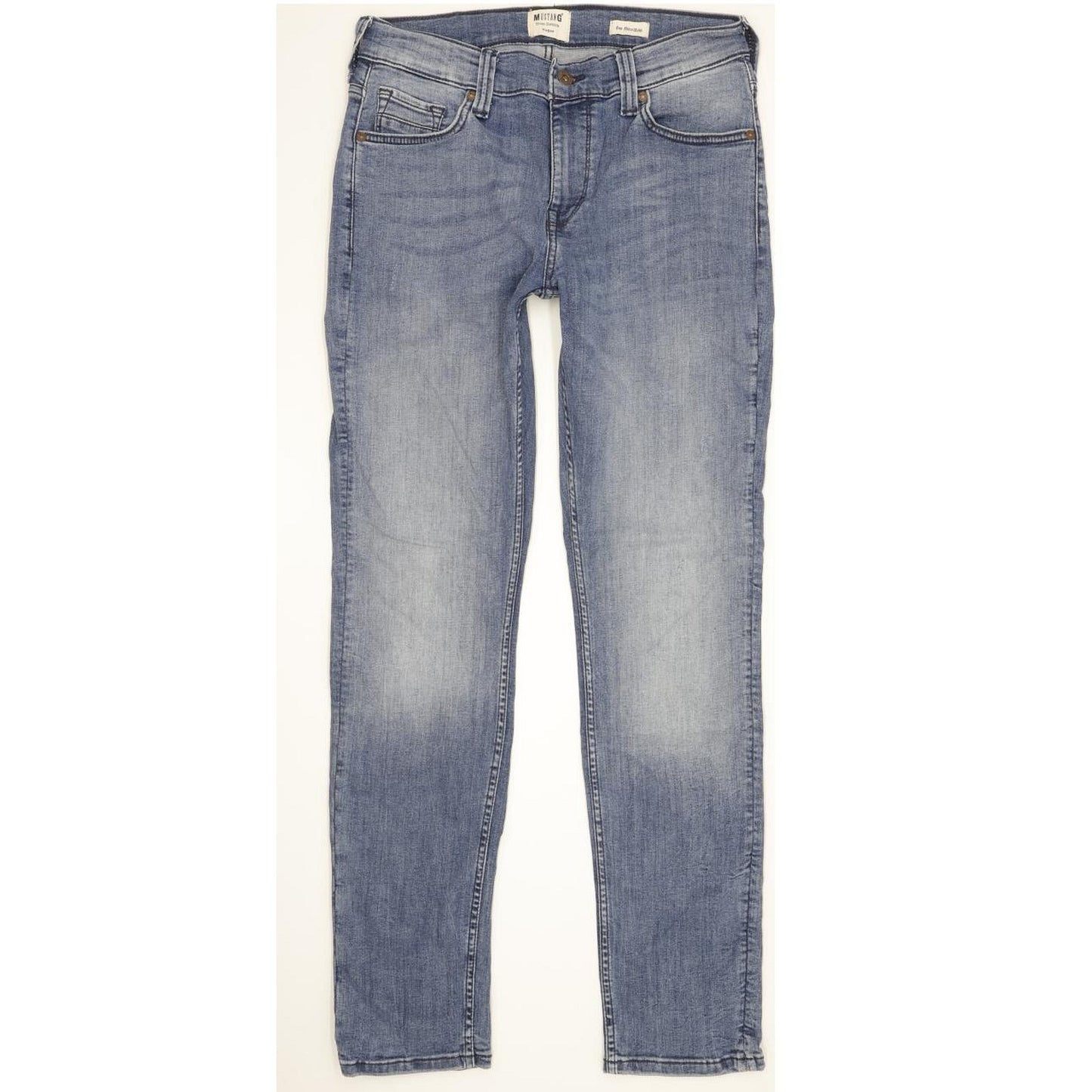 Mustang Vegas Men Blue Straight Slim Stretch Jeans W30 L32