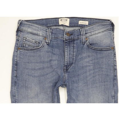 Mustang Vegas Men Blue Straight Slim Stretch Jeans W30 L32